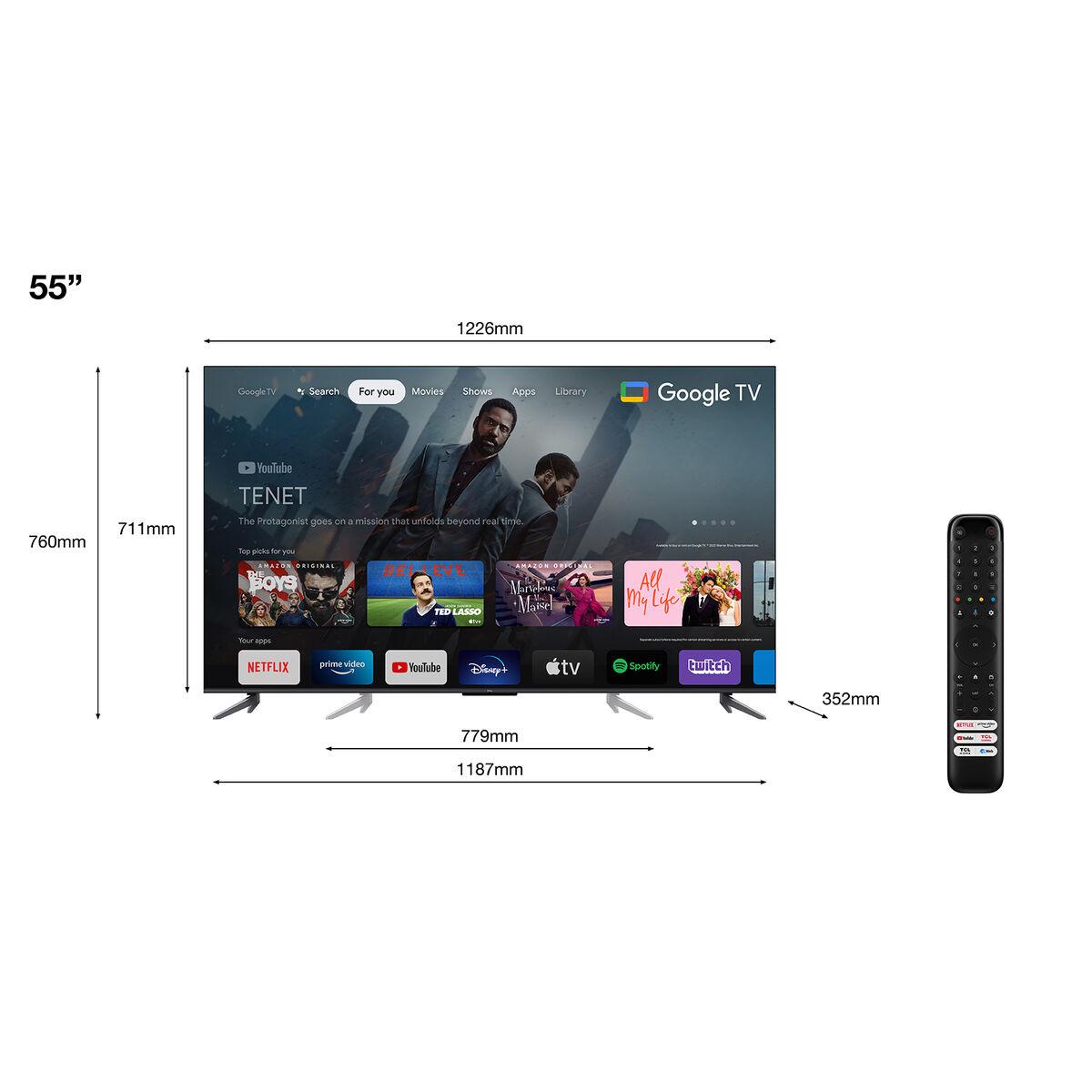 TCL 55C649 TV 55" 4K QLED STVE USB 3XHDMI