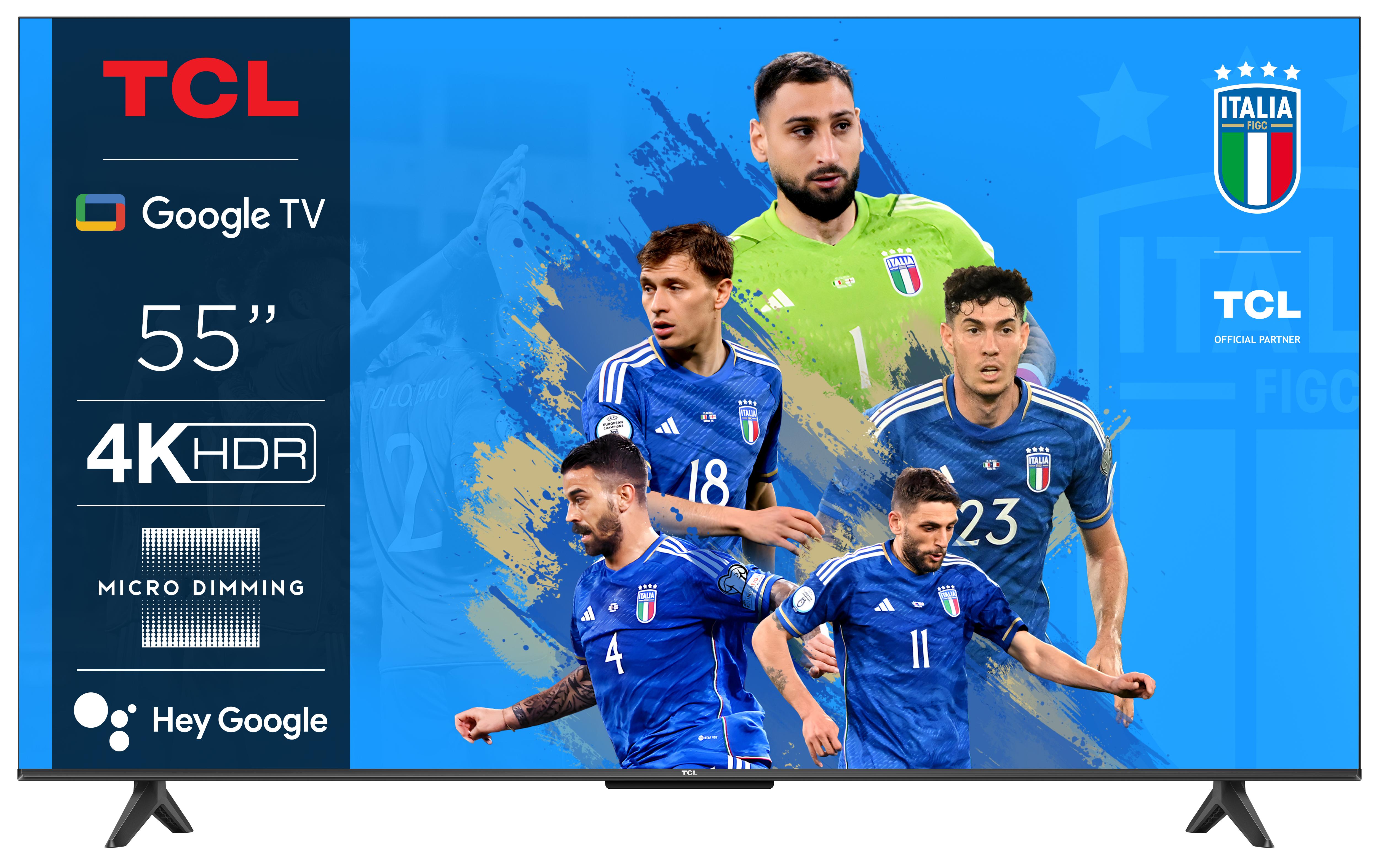 TCL Serie P61 Serie P6 Smart TV Ultra HD 4K 55" 55P61B, Dolby Audio, Controlli vocali, Google TV