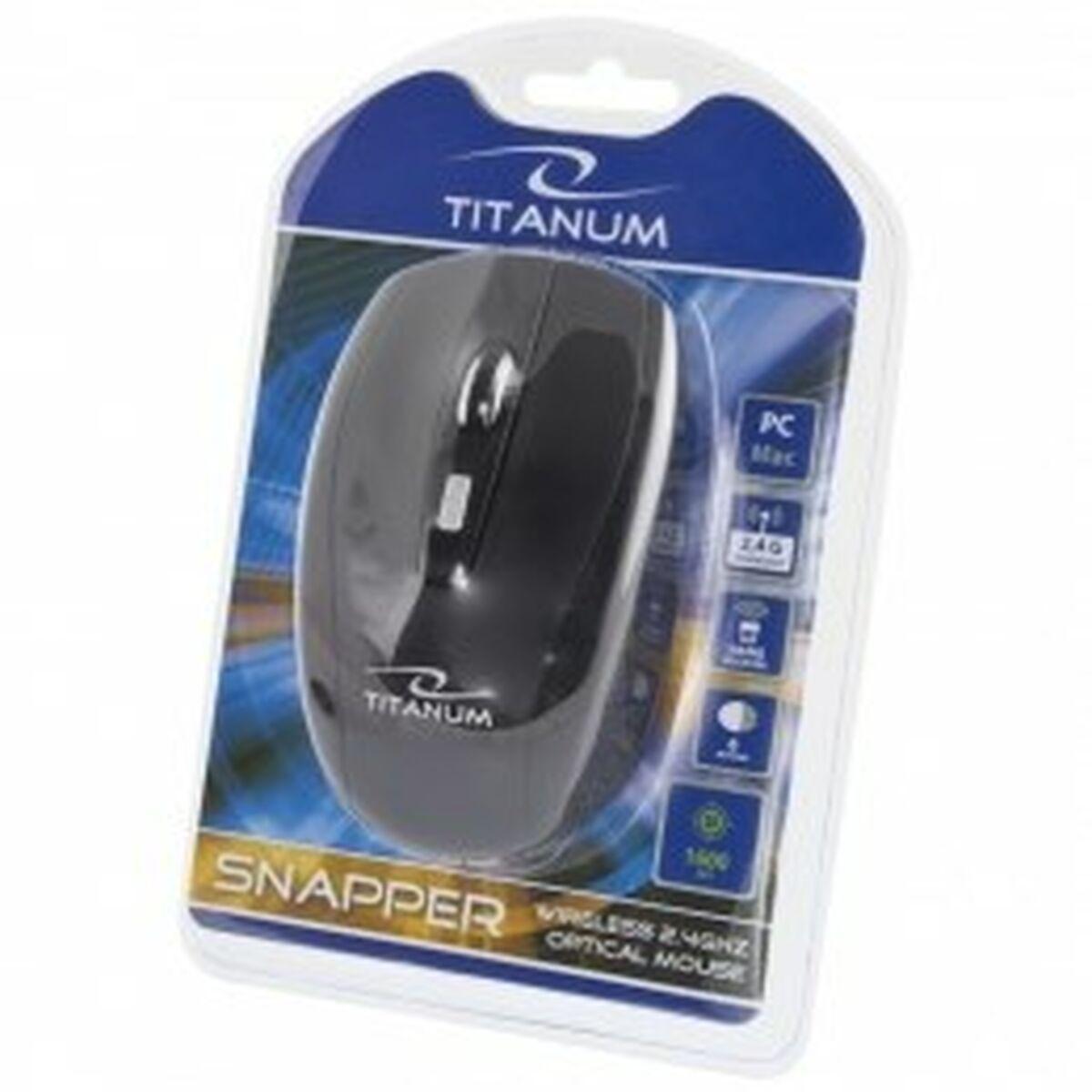 Mouse senza fili Titanum TM105K SNAPPER Nero