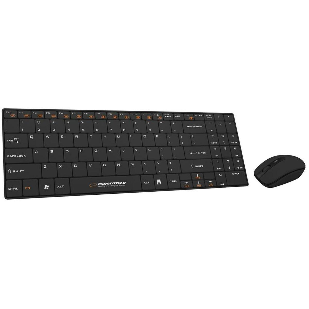 Tastiera e mouse Esperanza EK122K Nero QWERTY