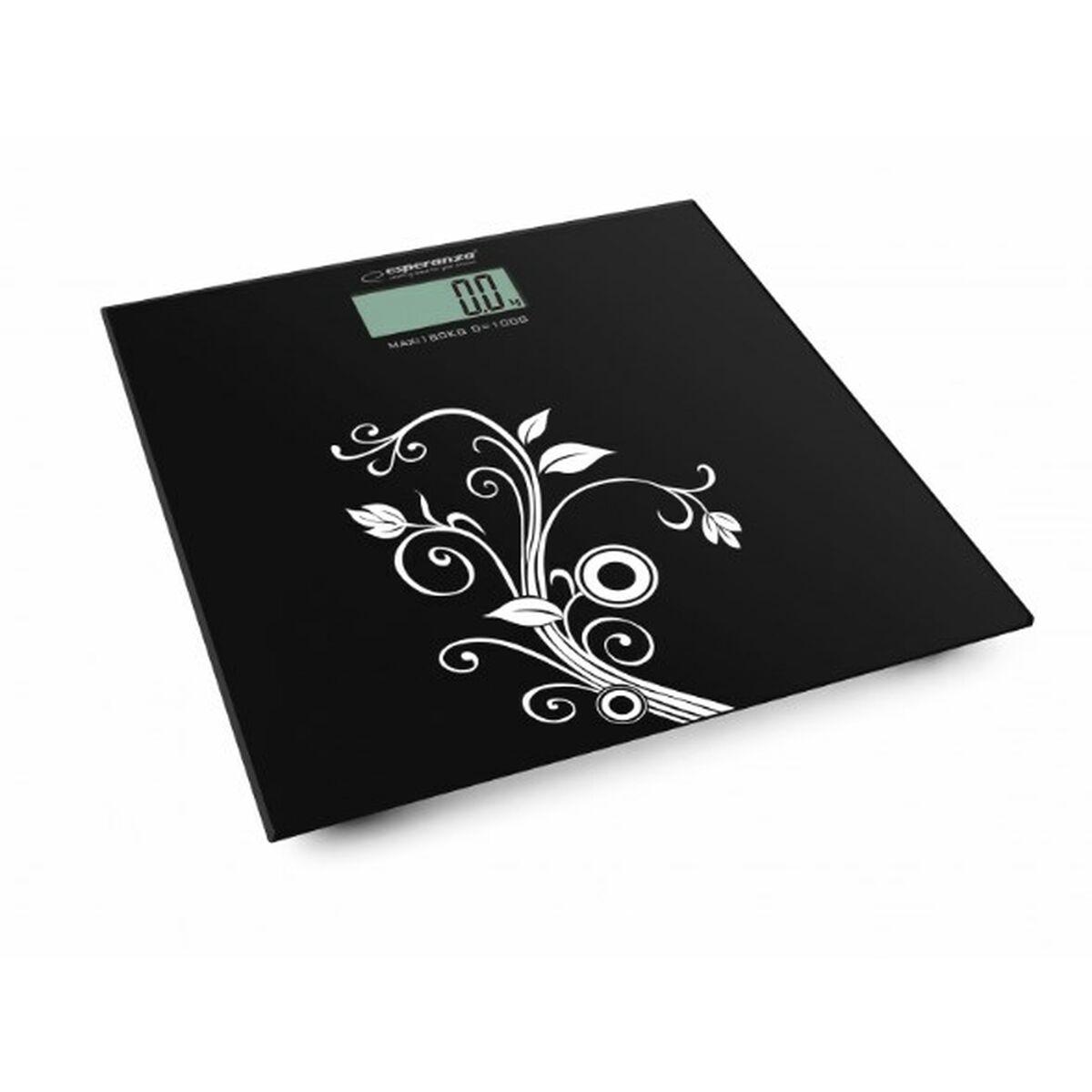 Bilancia Digital Da Bagno Esperanza EBS003 Nero Nero/Bianco Vetro Vetro Temperato Vetro Temperato Battery X 2