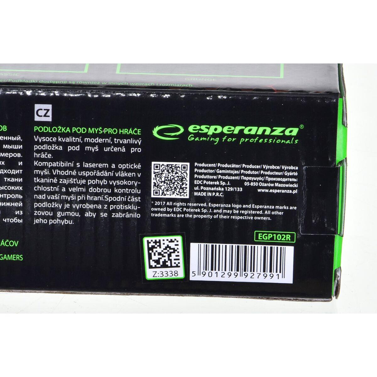 Tappetino per Mouse Esperanza EGP102R Nero