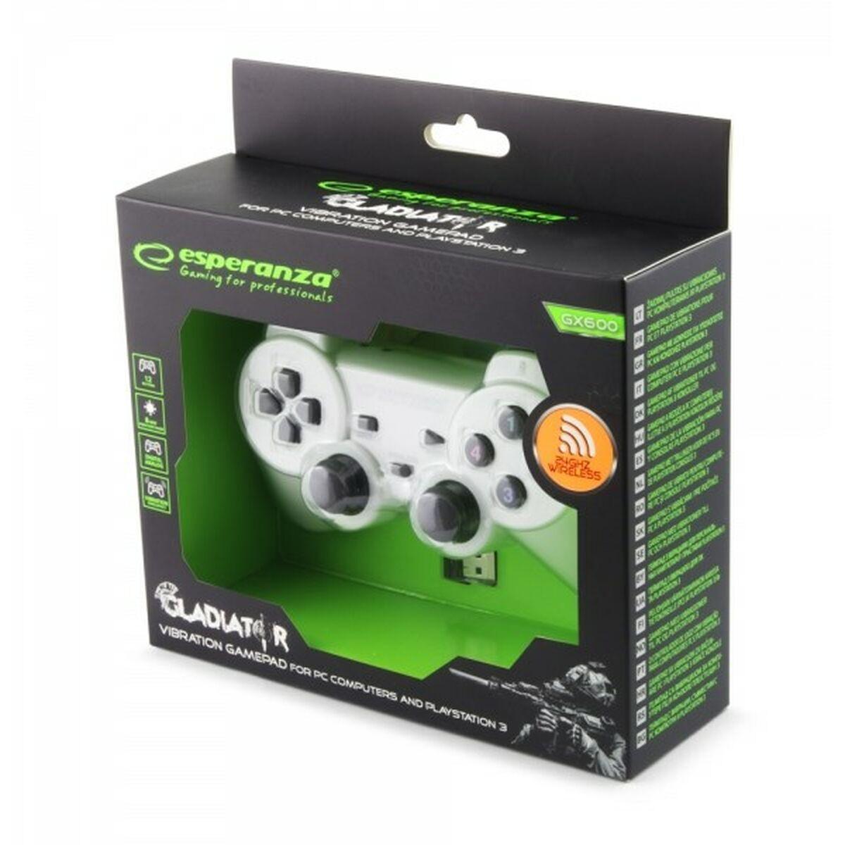 Esperanza GLADIATORE Gamepad PC Sony PlayStation 3 Hvid