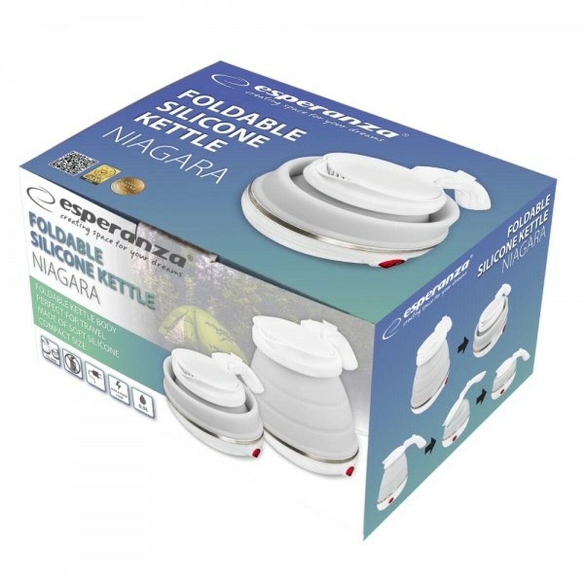 Bollitore Esperanza EKK023 Bianco Acciaio inossidabile Plastica 750 W 0,5 L