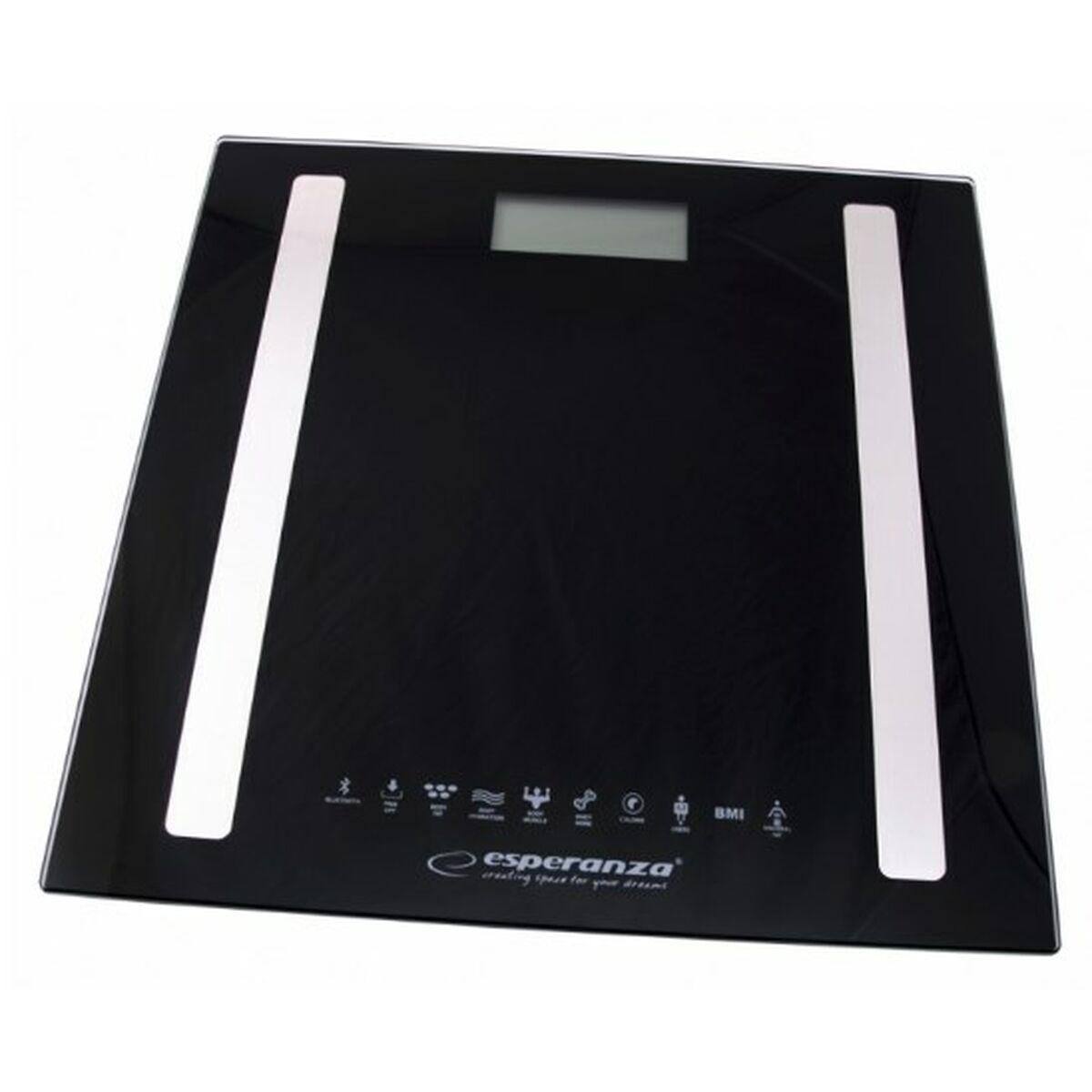 Bilancia Digitale da Bagno Esperanza EBS016K Nero Vetro Vetro Temperato Vetro temperato 180 kg (1 Pezzi)
