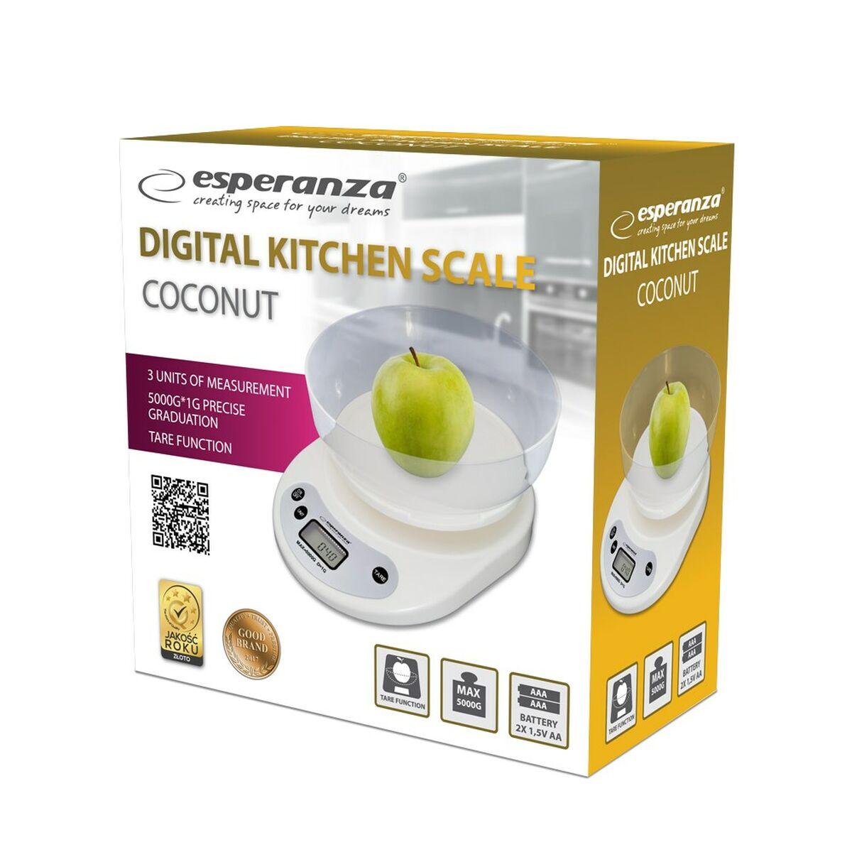 bilancia da cucina Esperanza EKS007 Bianco 5 kg
