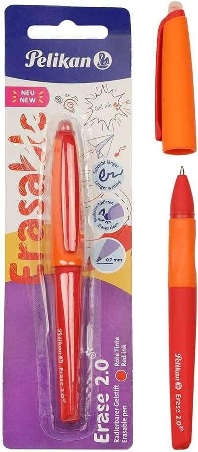 Penna a sfera Pelikan Roller Erase 2.0 tratto 07 mm - Impugnatura ergonomica - Inchiostro a lunga durata - Design fresco e dive