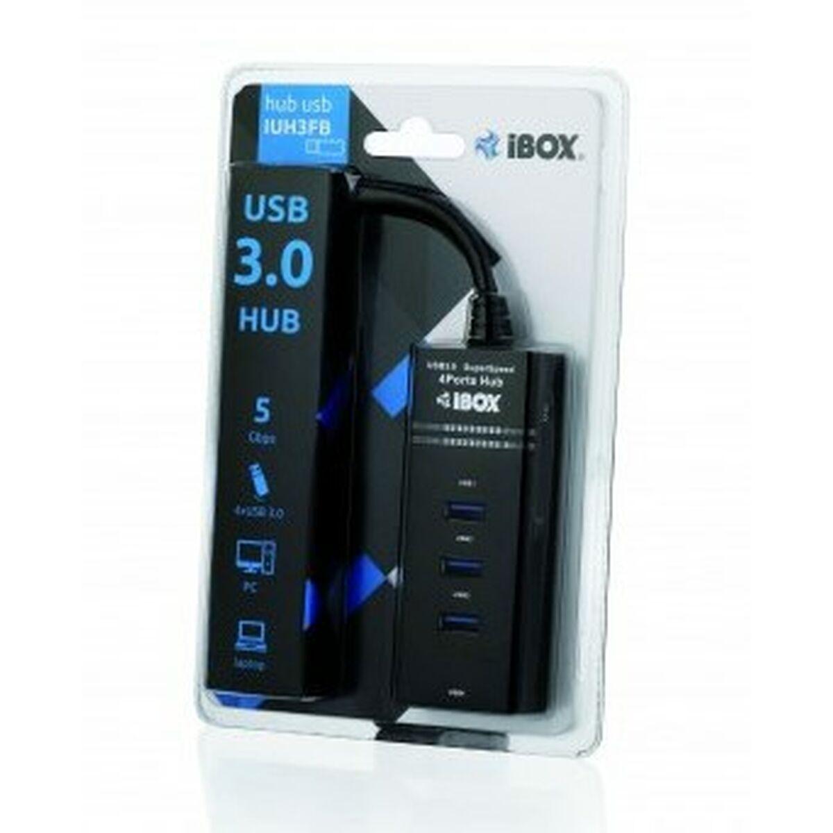 Hub usb ibox iuh3fb nero