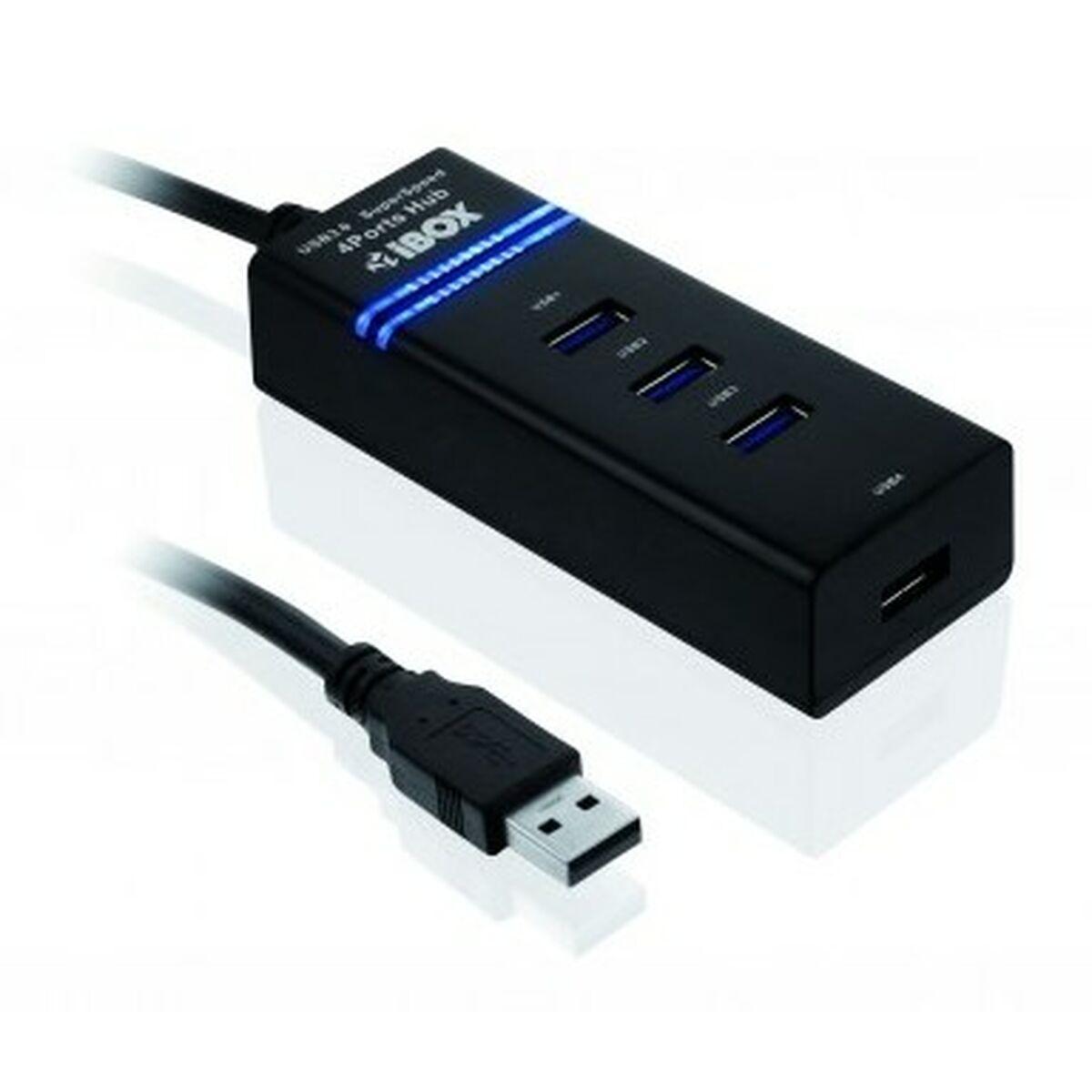 Hub usb ibox iuh3fb nero