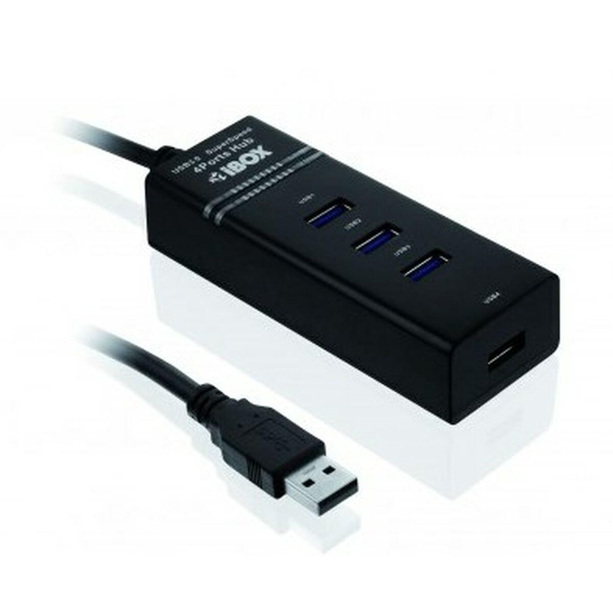 Hub usb ibox iuh3fb nero