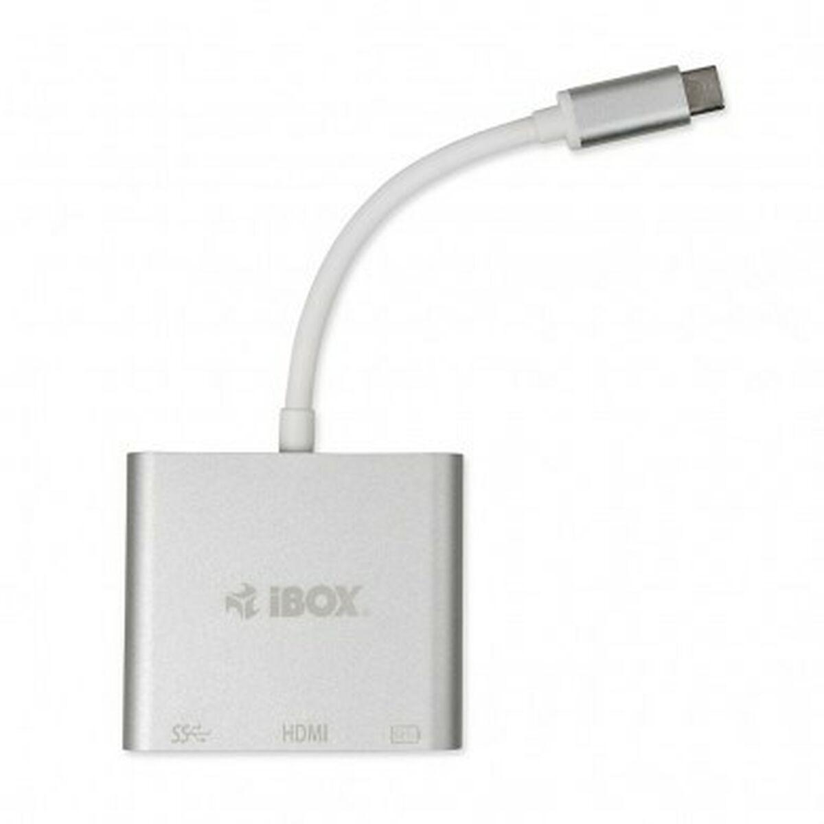 Hub USB Ibox IUH3CFT1 Bianco Argentato