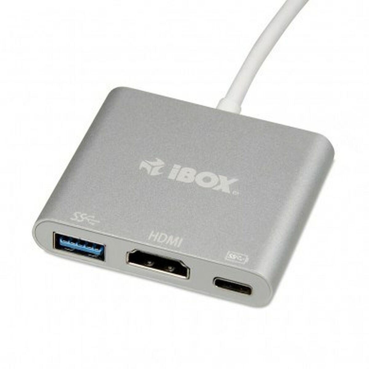 Hub USB Ibox IUH3CFT1 Bianco Argentato