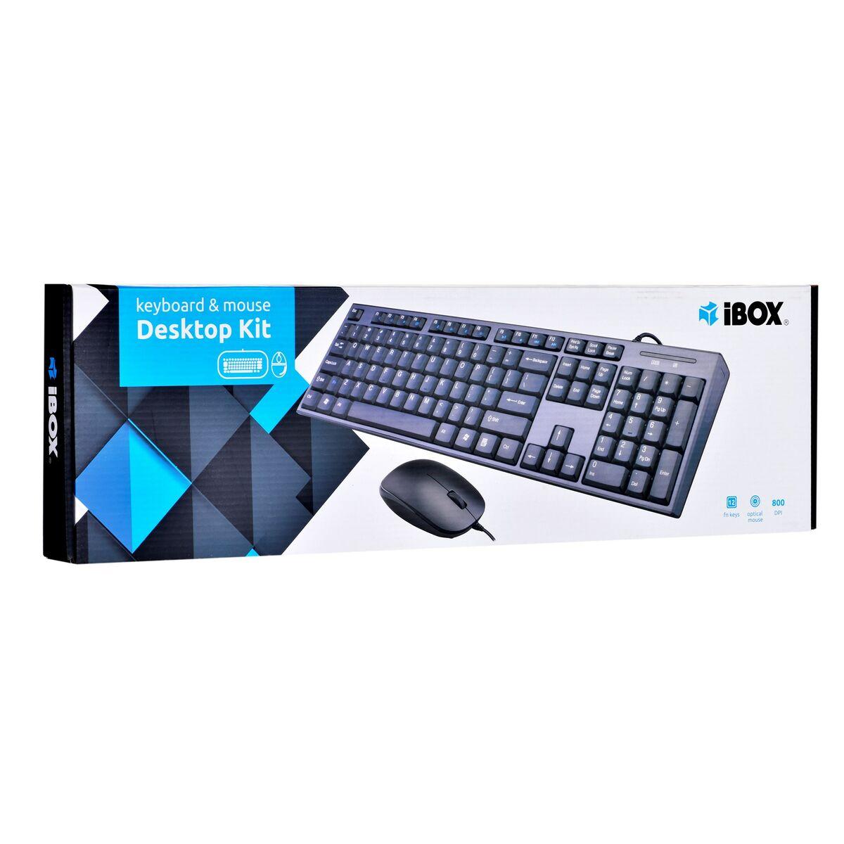 Tastiera e Mouse Ibox Ikms606 Qwerty US NERO QWERTY