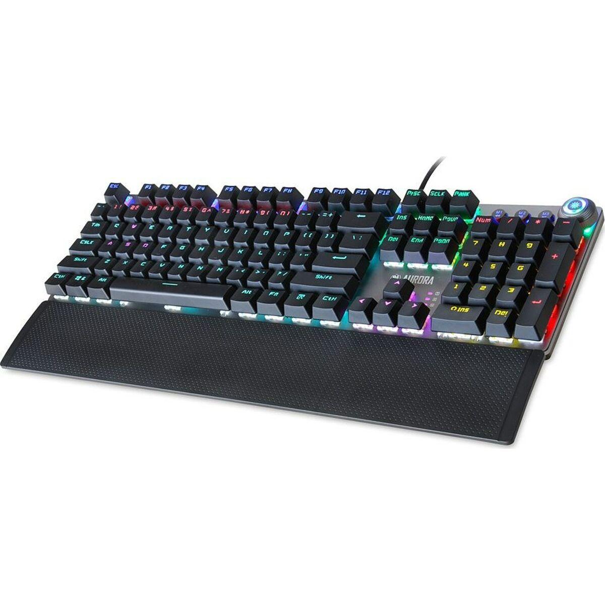 Tastiera Ibox AURORA K-3 Nero/Argentato Argentato QWERTY