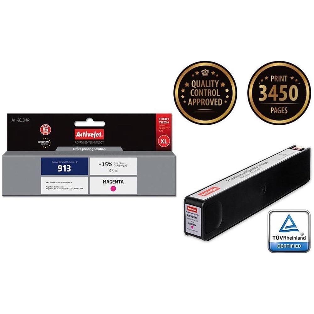 AH-913MR Inchiostro sostitutivo HP 913 F6T78AE Premium 45 ml rosso