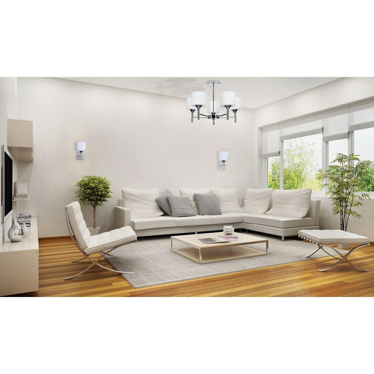 Lampadario Activejet AJE-MIRA 5P Bianco Argentato Metallo 40 W 47,5 x 34 x 47,5 cm