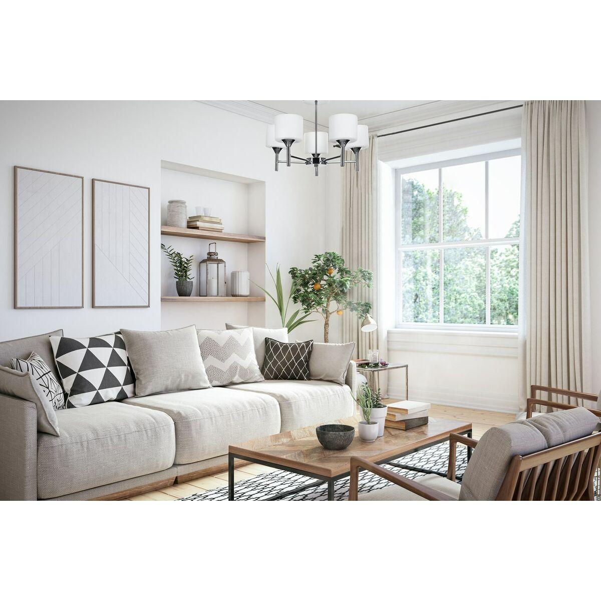 Lampadario Activejet AJE-MIRA 5P Bianco Argentato Metallo 40 W 47,5 x 34 x 47,5 cm