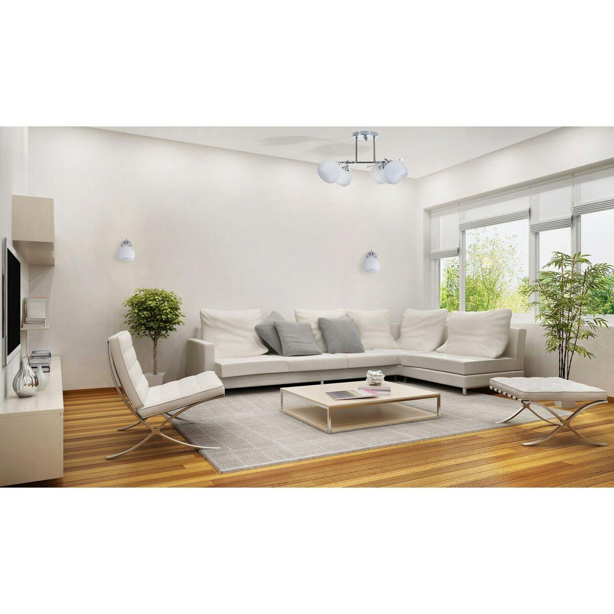 Lampadario Activejet AJE-IRMA 5P Bianco Nero Argentato Metallo 40 W 50,9 x 28 x 46 cm