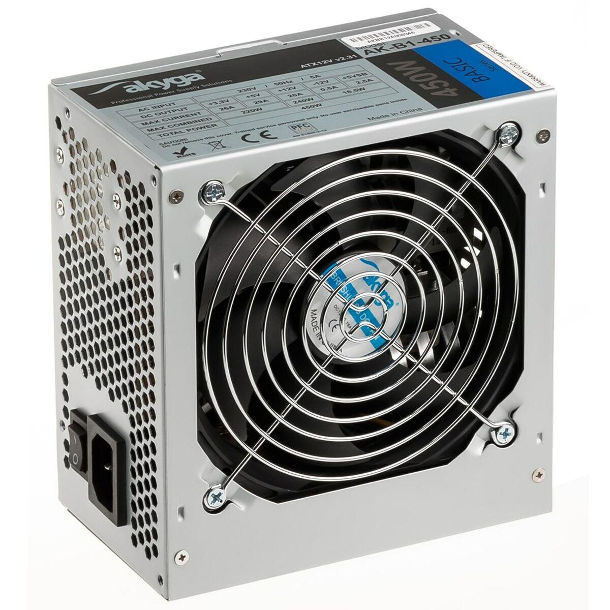 Fonte di Alimentazione Akyga AK-B1-450 450 W Rohs CE FCC ATTX ATX