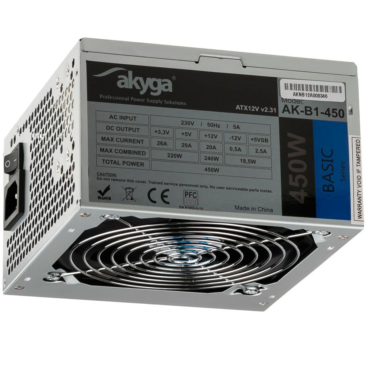 Fonte di Alimentazione Akyga AK-B1-450 450 W Rohs CE FCC ATTX ATX