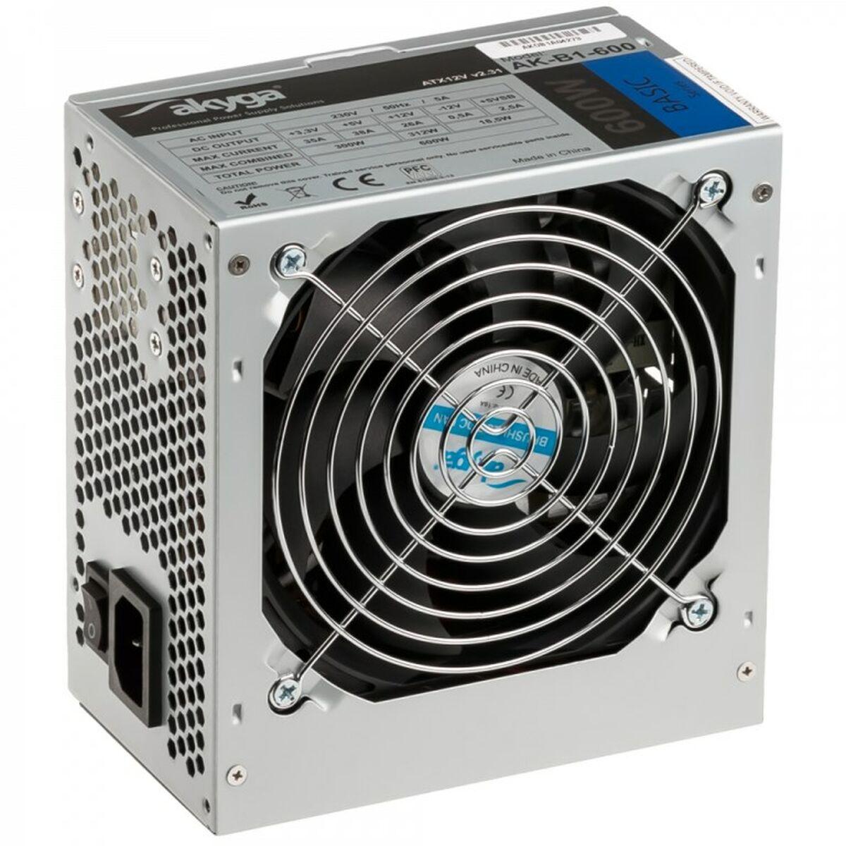 Fonte di Alimentazione Akyga Ak-B1-600 ATX 600 W ROHS