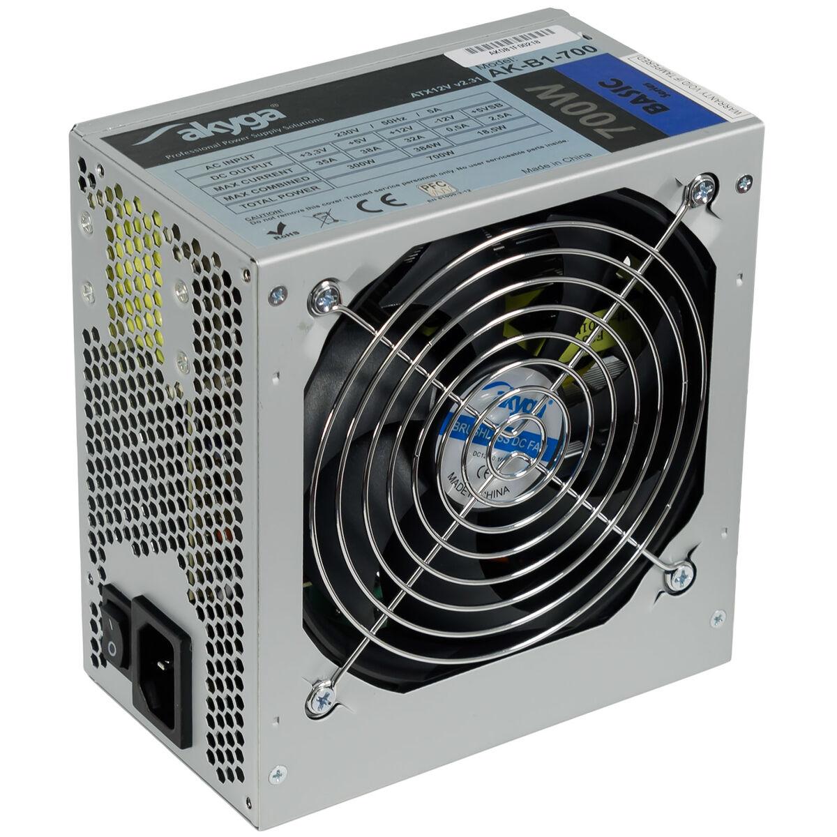Fonte di Alimentazione Akyga Ak-B1-700 700 W Cablata Ventilata Atx laterale