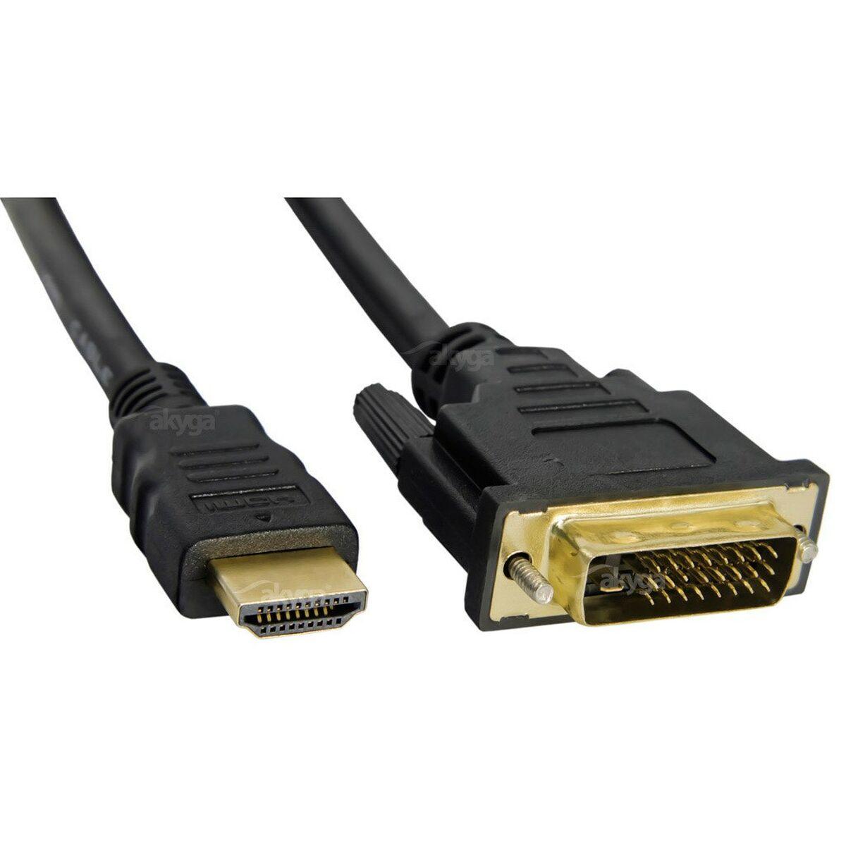 Cavo hdmi a dvi akyga ak-av-11 nero 1,8 m