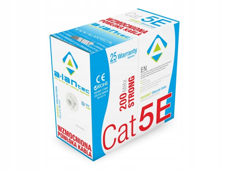 Cavo di rete filare A-LAN STRONG KIU5STR305 UTP 305m cat. 5e colore grigio