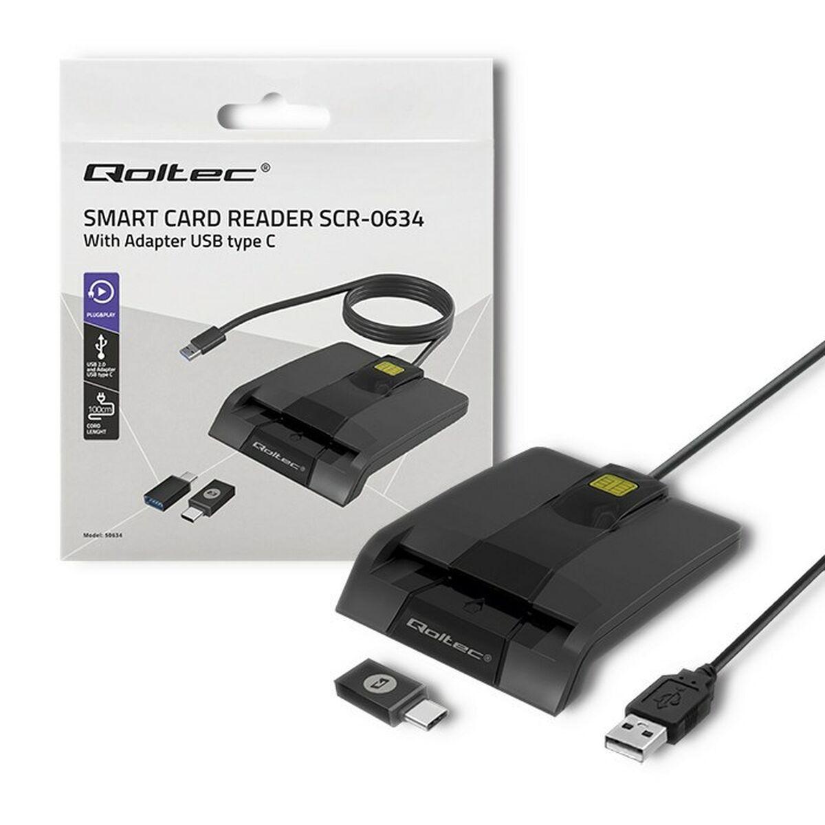 Lettore di carte con chip Qoltec SCR-0634 SMART