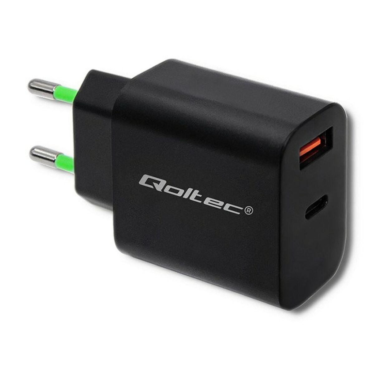 CaricBattery Da Parete Qoltec 51713 NERO 18 W