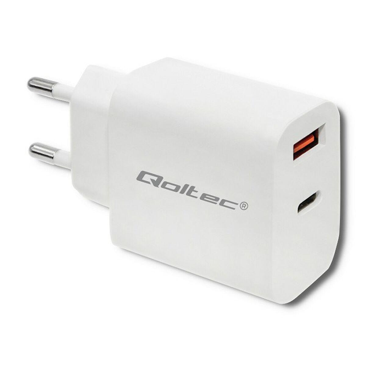 Caricbatterie da Parete Qoltec 51714 Bianco 18 W