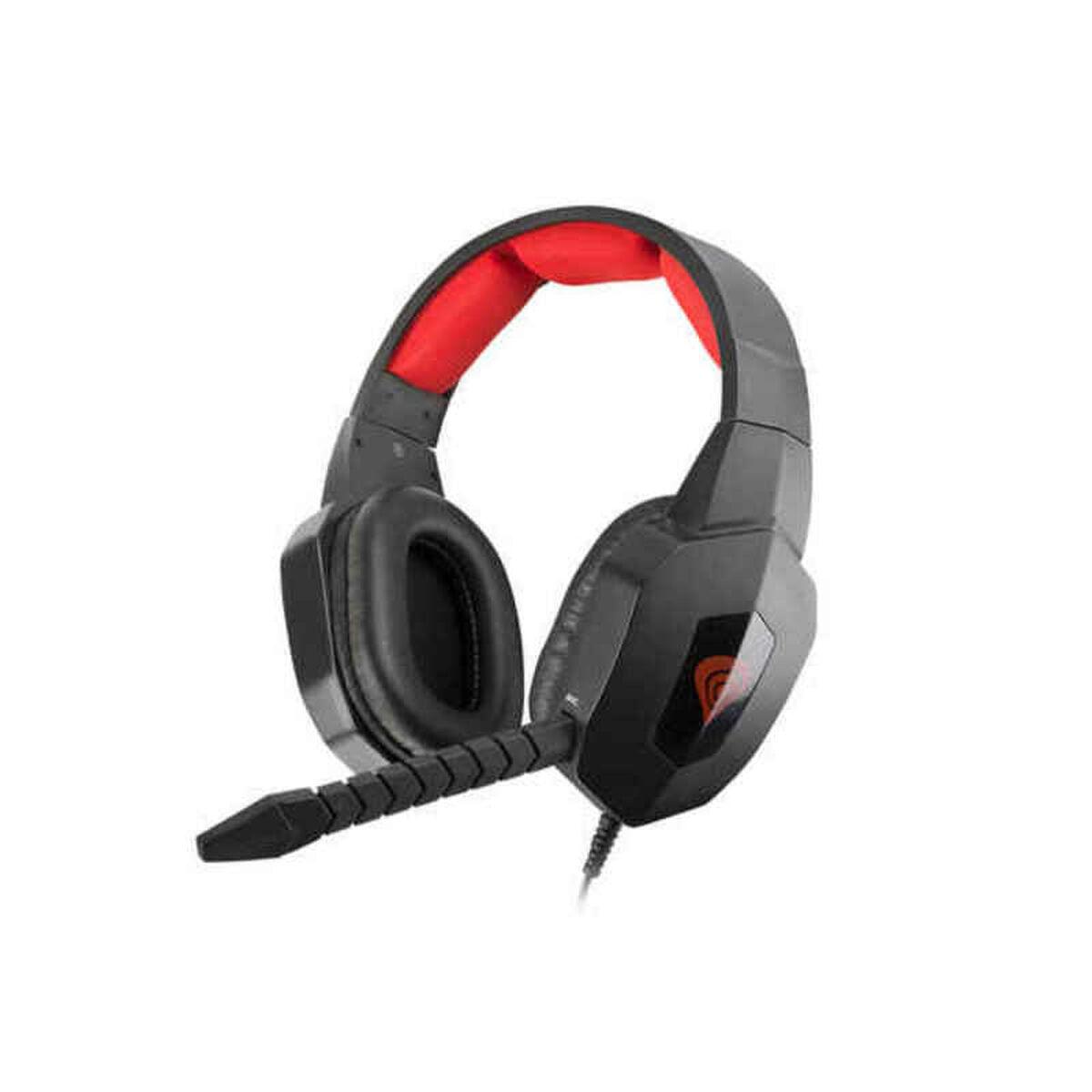 Auricolari con microfono genesi argon 400 rosso nero