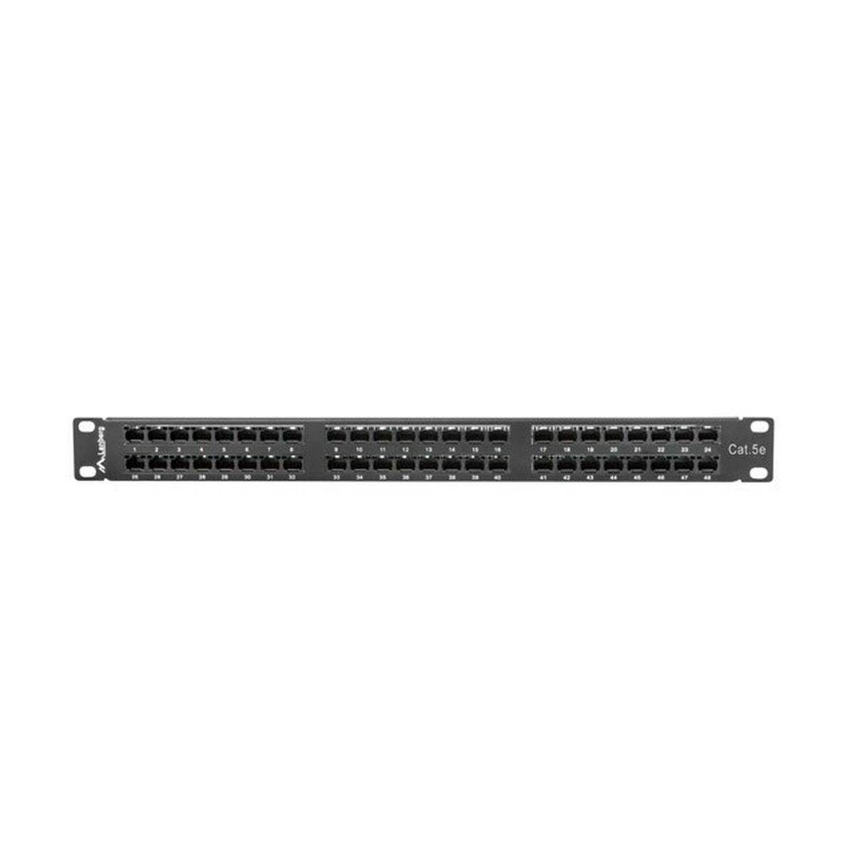 Pannello Patch 48 Porte UTP Categoria 6 Lanberg PPU5-1048-B