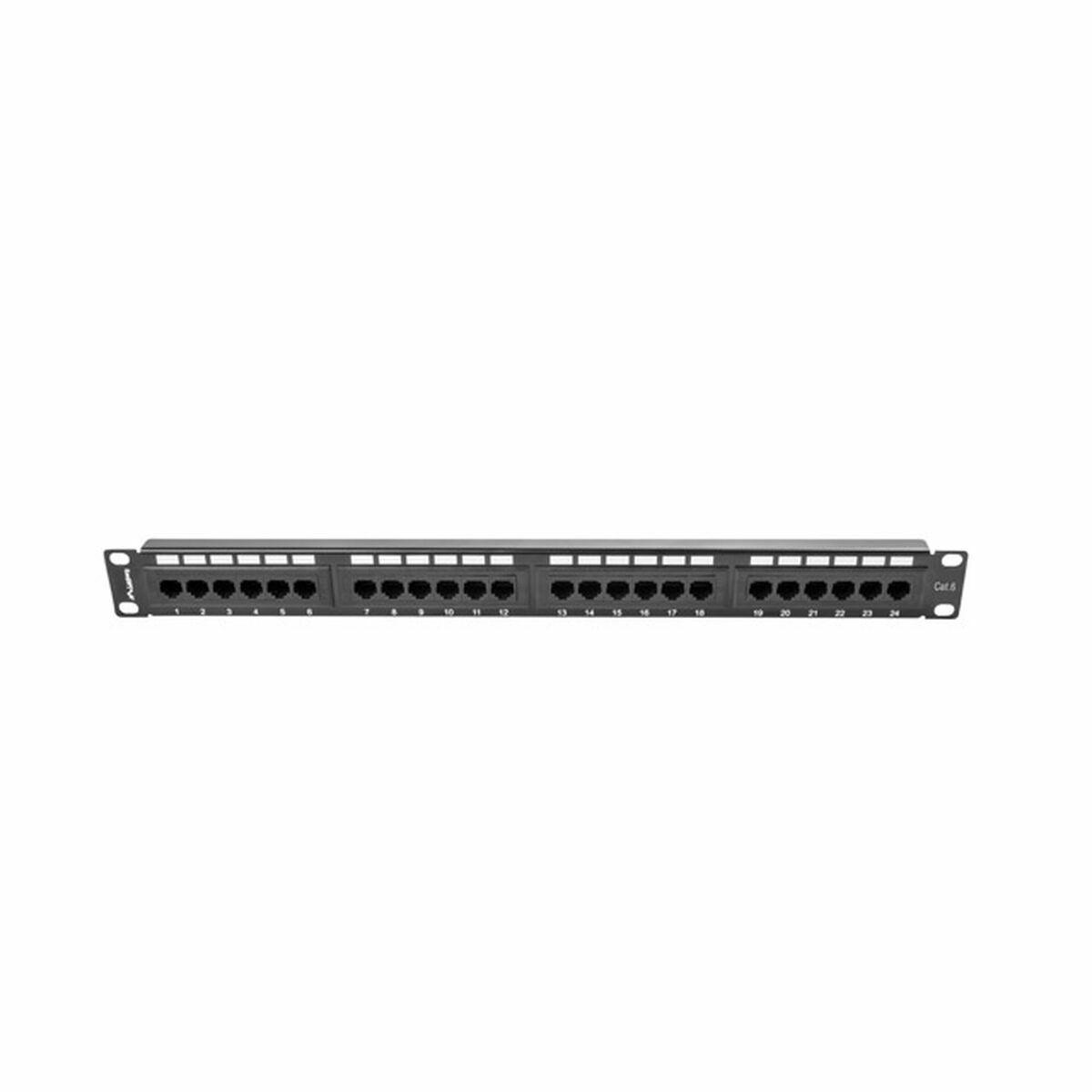 Pannello Patch 24 Porte UTP Categoria 6 Lanberg PPU6-1024-B