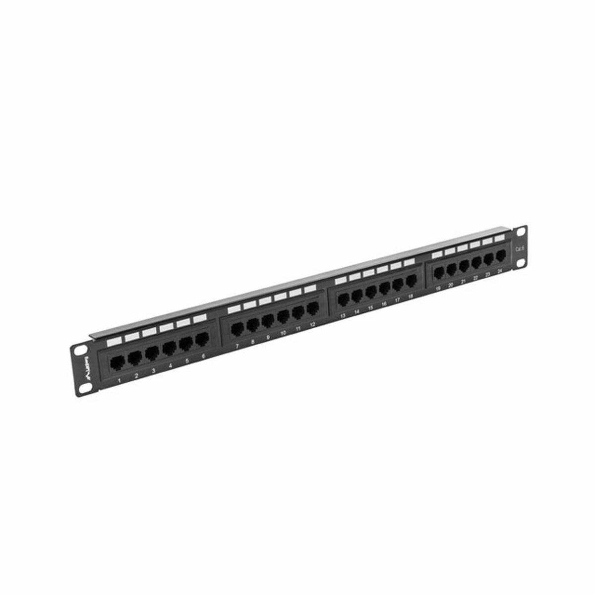 Pannello Patch 24 Porte UTP Categoria 6 Lanberg PPU6-1024-B