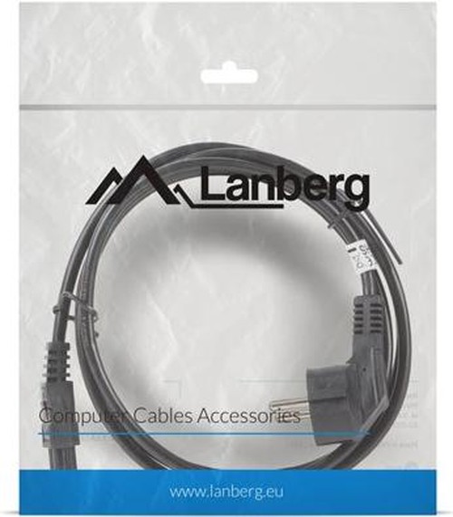 Lanberg StrÃ¸m CEE 7/7 (male) - StrÃ¸m IEC 60320 C5 Sort 1.8m StrÃ¸mkabel