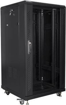 rack FF01-6622-12B 22U 19 pollici 1160 mm 600 mm 600 mm rack vetro 800 kg nero