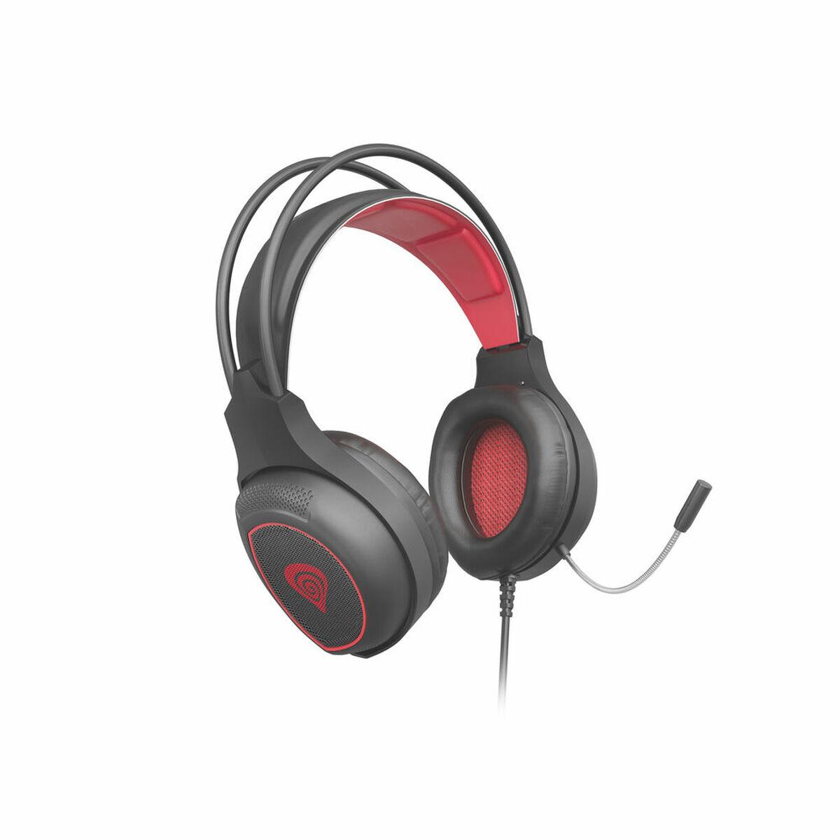 Auricolari con microfono genesi radon 300 nero rosso
