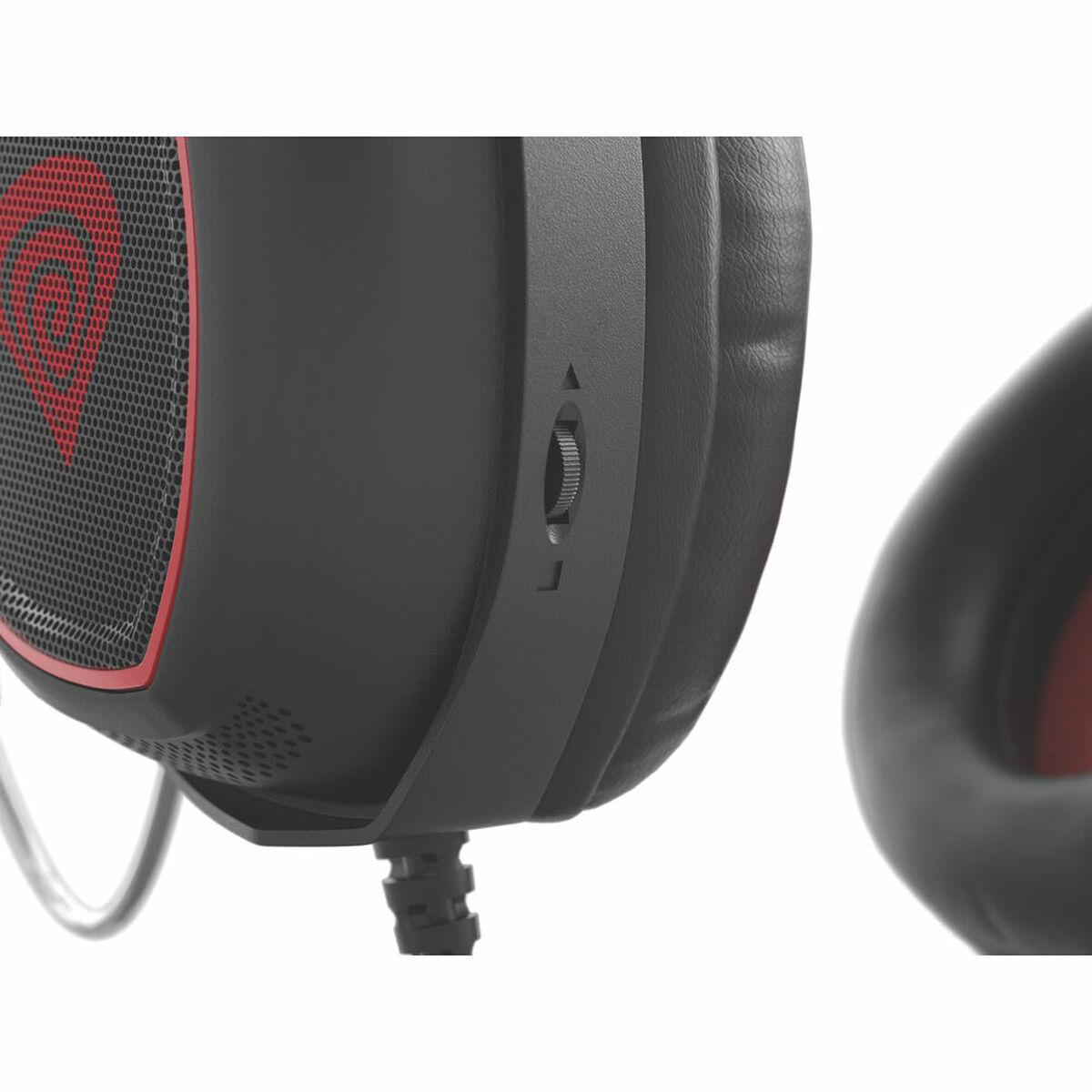 Auricolari con microfono genesi radon 300 nero rosso