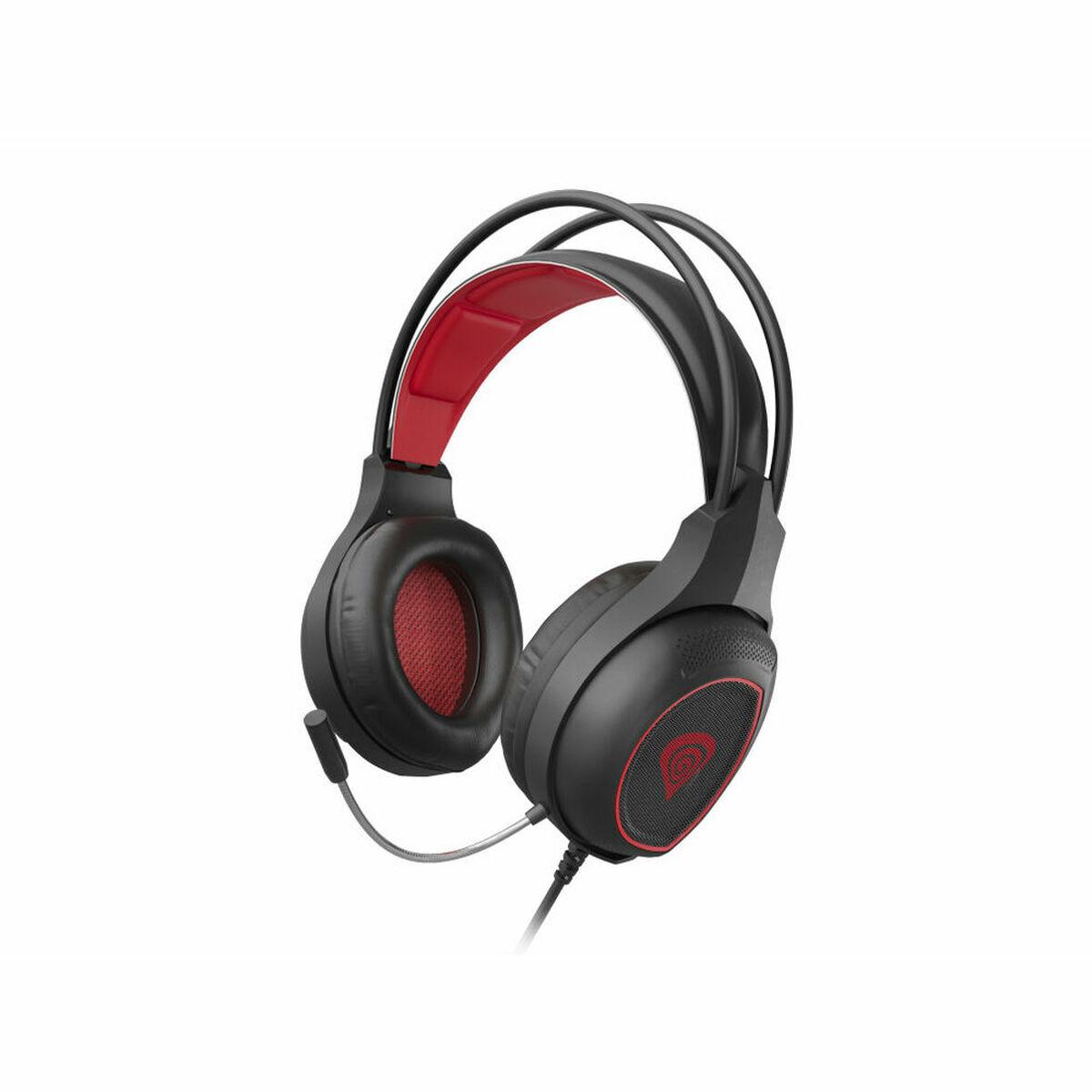 Auricolari con microfono genesi radon 300 nero rosso