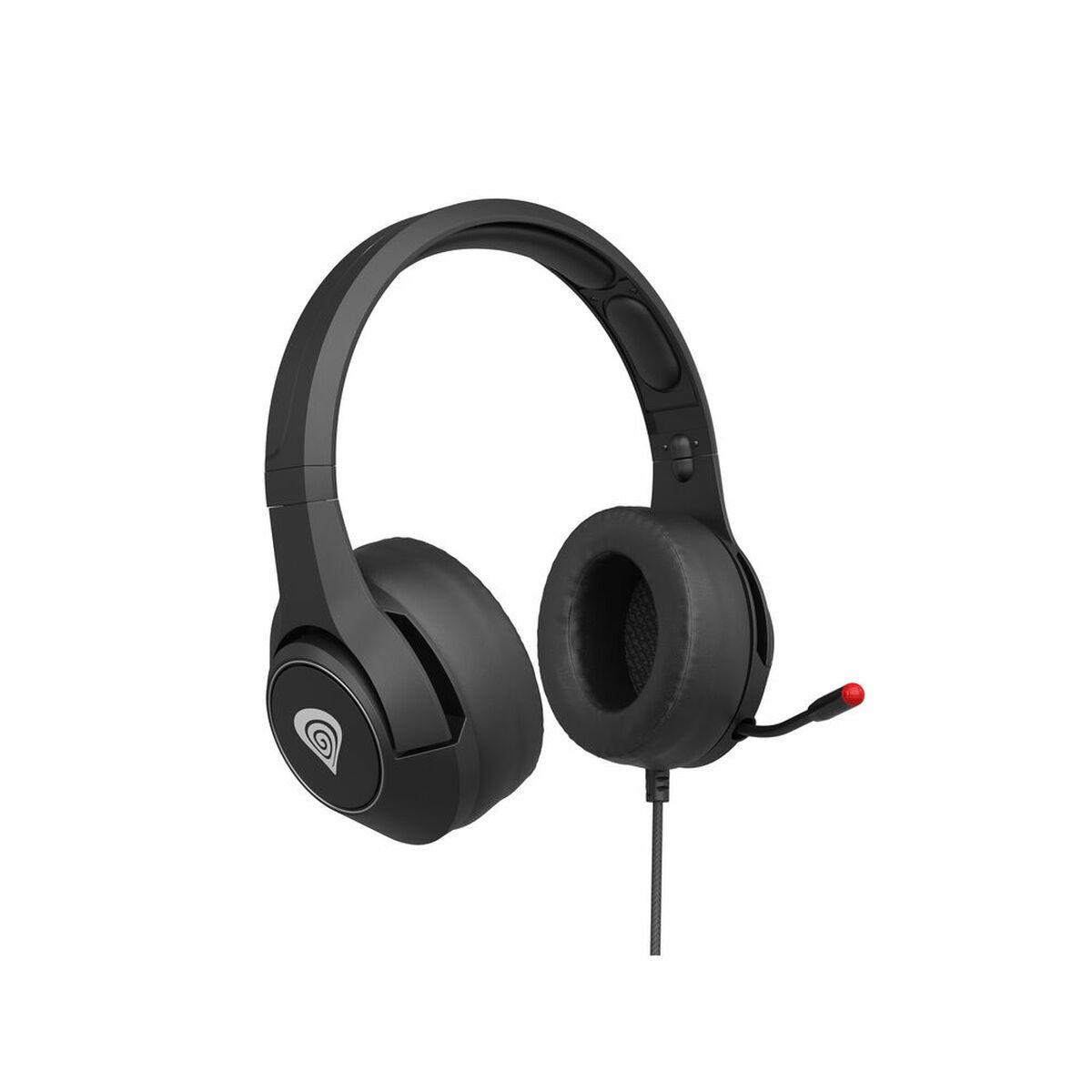 Auricolari con microfono genesi nsg-1658 nero rosso/nero