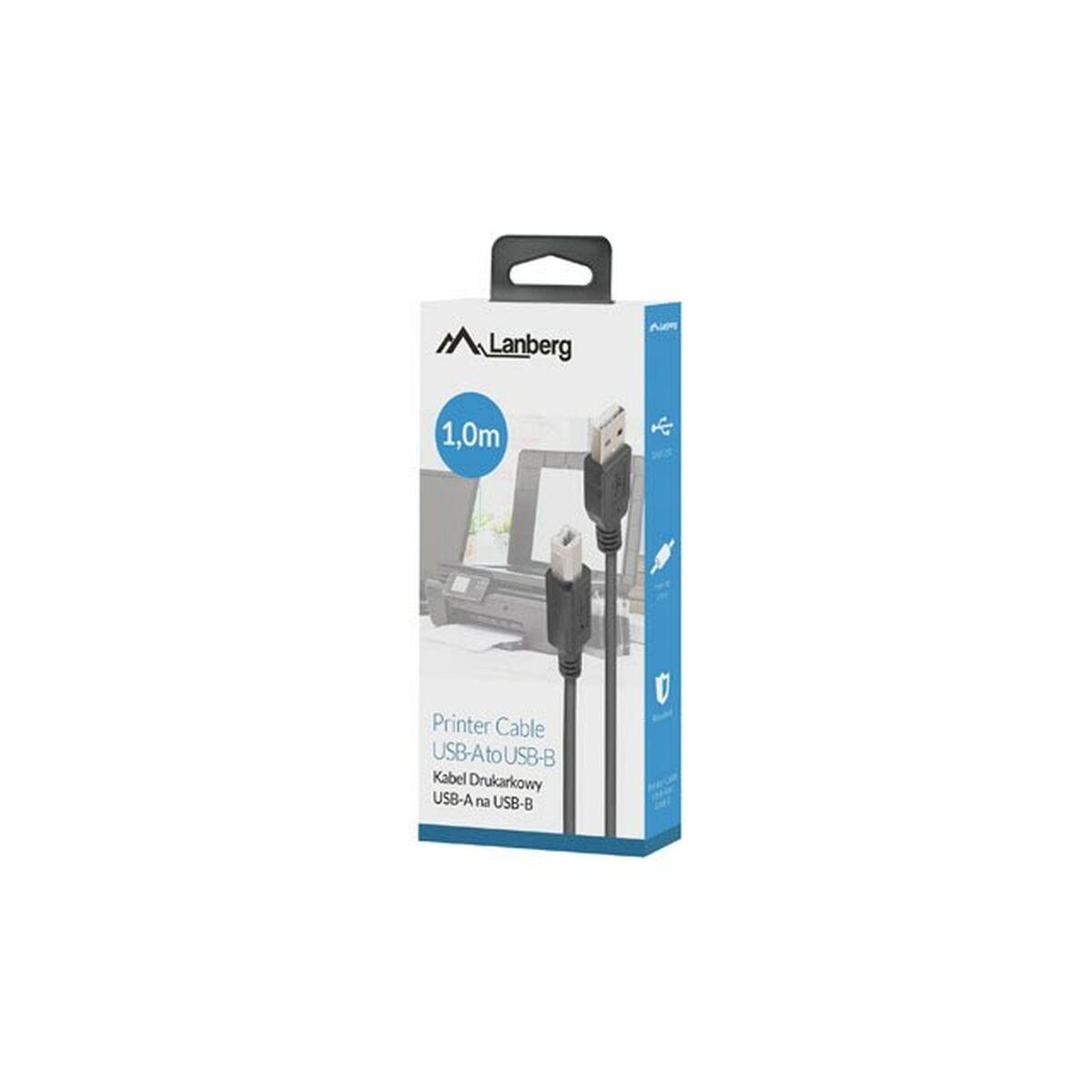 Cavo USB A con USB B Lanberg CA-USBA-15CU-0010-BK Nero 1 m
