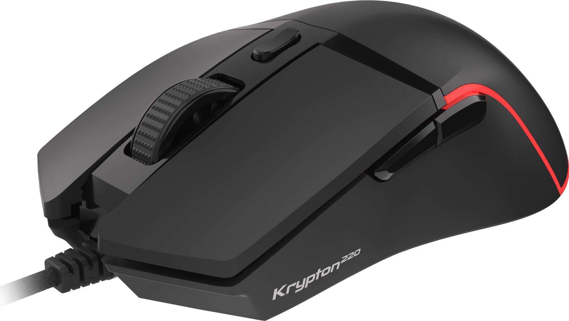 Mysz Genesis MYSZ DLA GRACZY GENESIS KRYPTON 220 6400DPI RGB CZARNA GAMINGOWA PROGRAMOWALNA