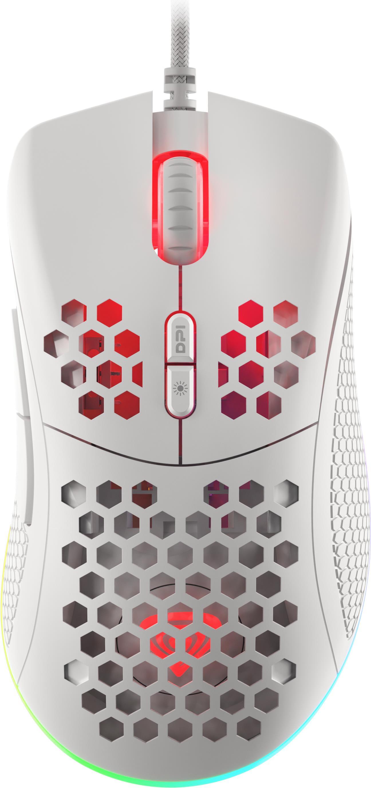 Mouse da gioco KRYPTON 555 RGB cablato bianco