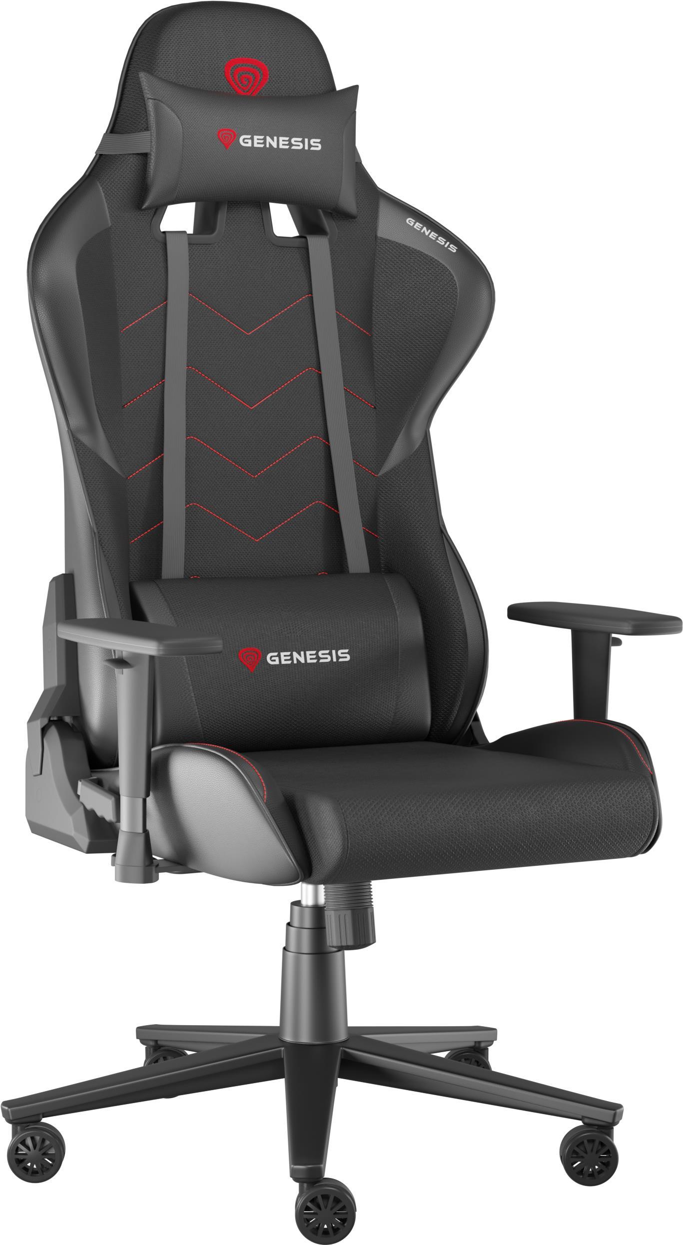 GENESIS NITRO 550 G2 - Sedile imbottito - Schienale imbottito - Nero - Nero - Tessuto - Ecopelle - Tessuto - Ecopelle (NFG-2068)