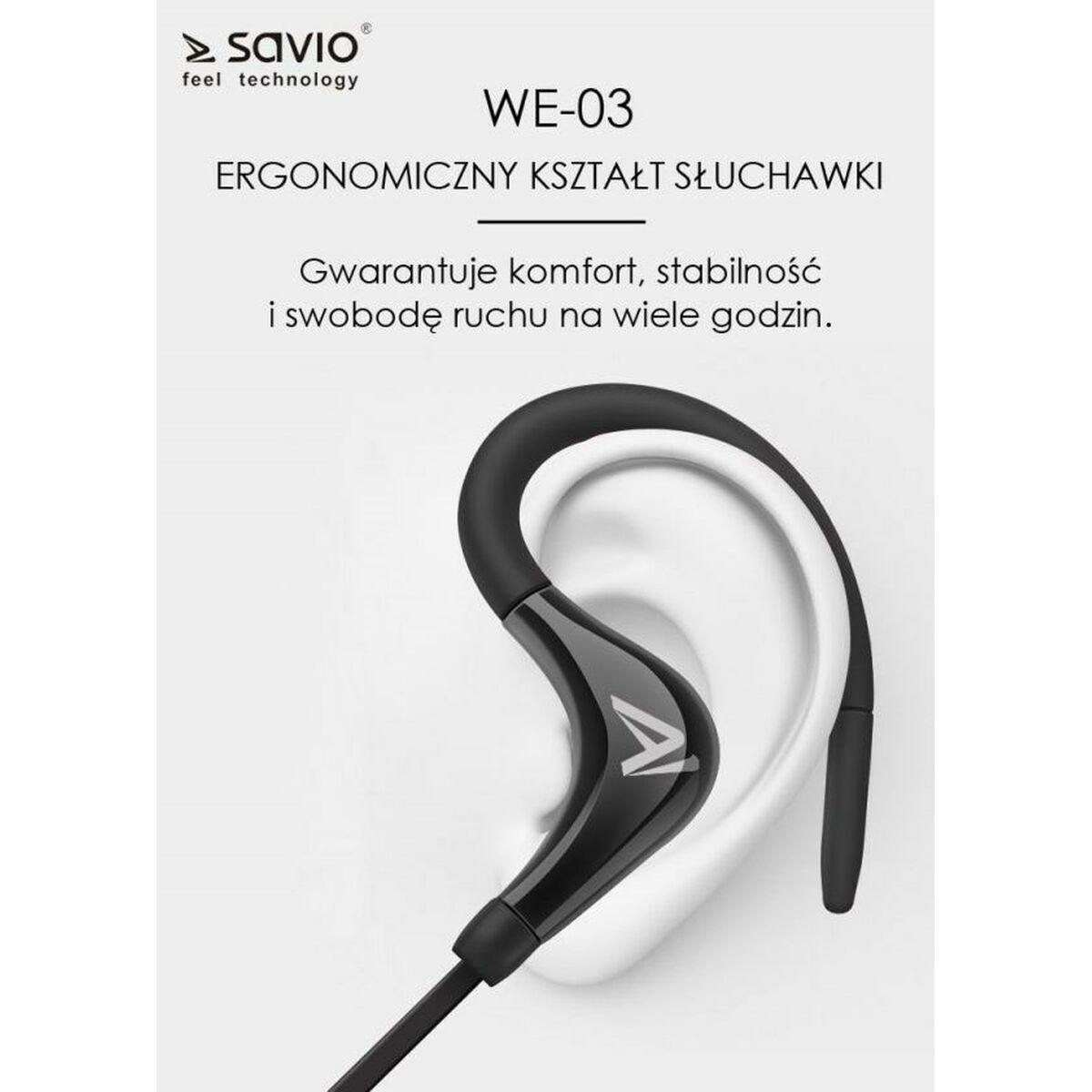 Auricolari Bluetooth Sportvivi Savio WE-03 NERO