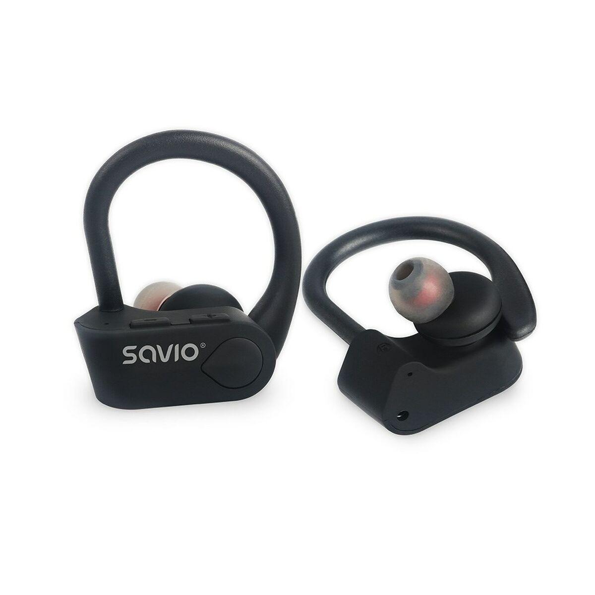 Auricolari in orecchio bluetooth sadio tws-03 nero grafite