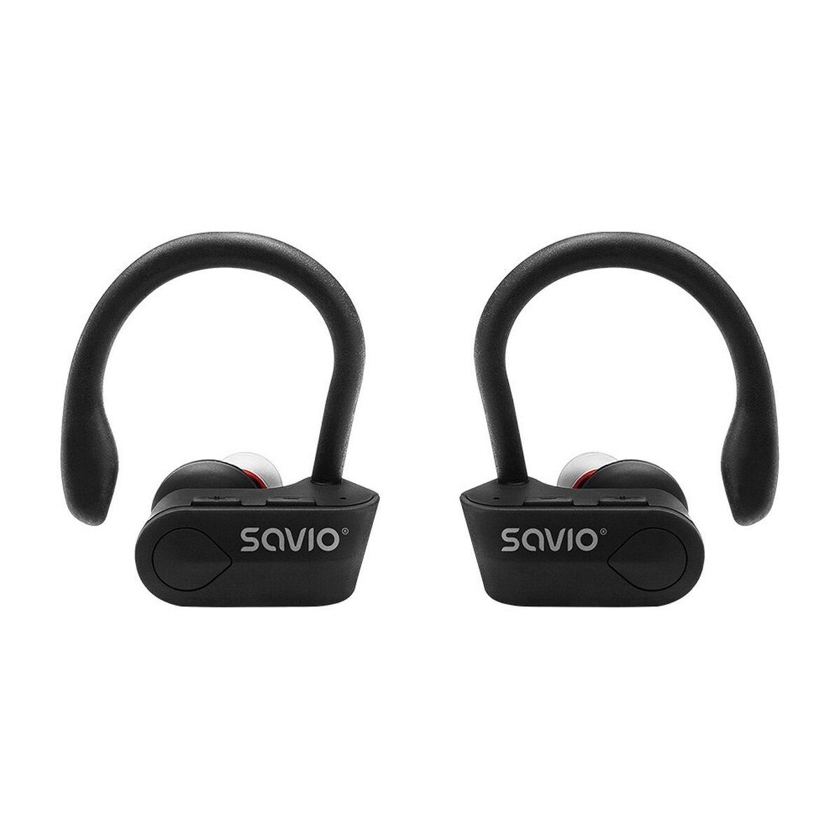Auricolari in orecchio bluetooth sadio tws-03 nero grafite