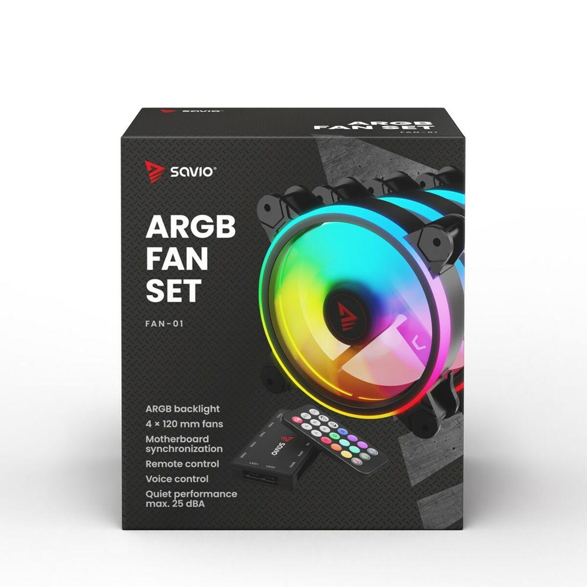 Ventola da Case Savio FAN-01 ARGB ÃƒËœ 12 cm