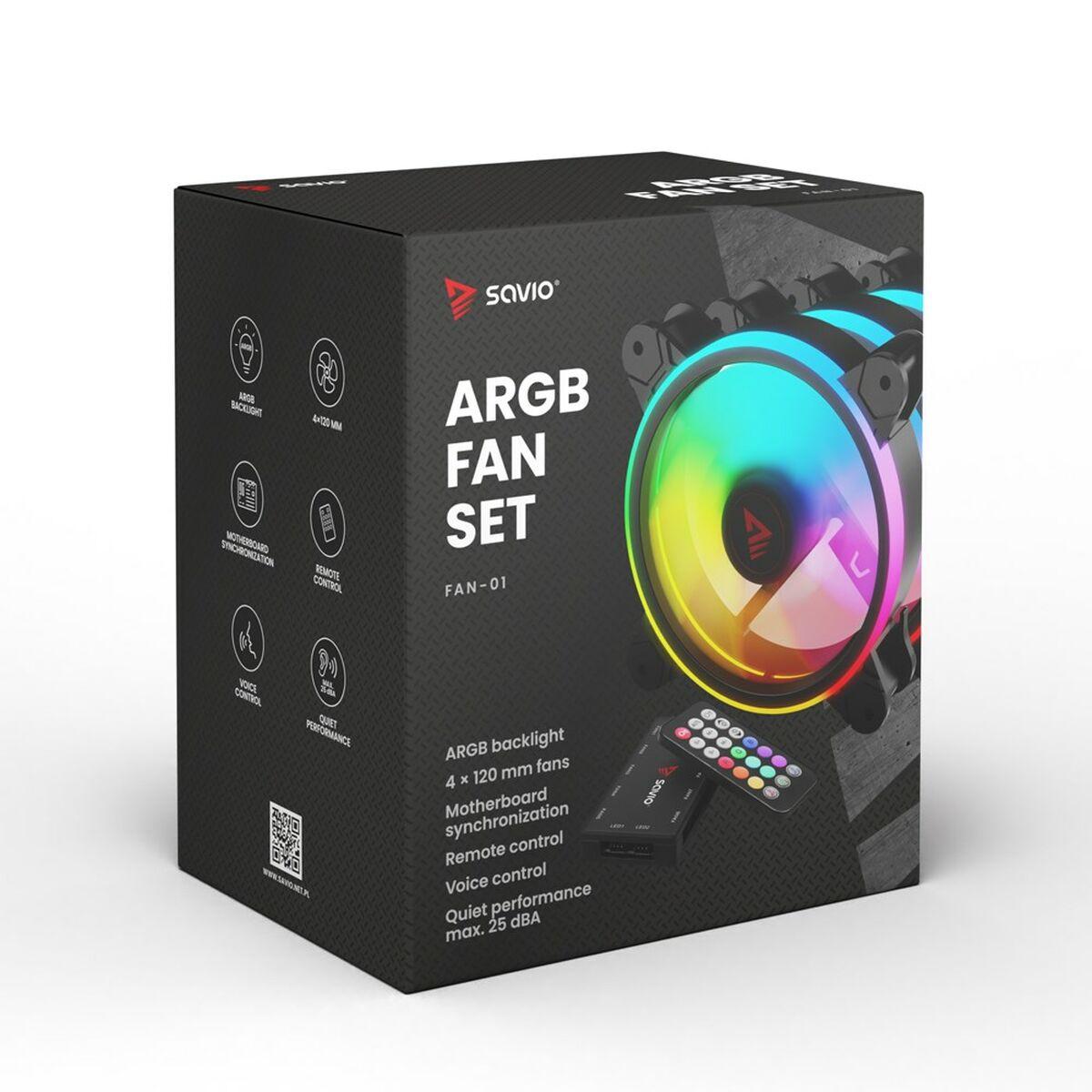 Ventola da Case Savio FAN-01 ARGB ÃƒËœ 12 cm